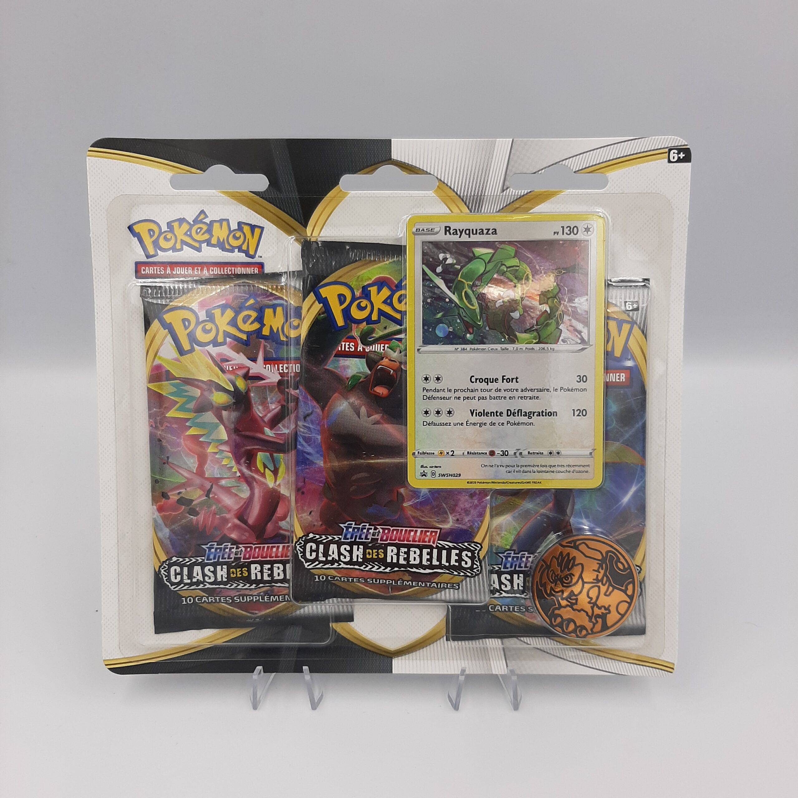Tripack scellé sous blister de 3 booster Pokémon – Clash des Rebelles –  Rayquaza – EB2 - AtouGeek
