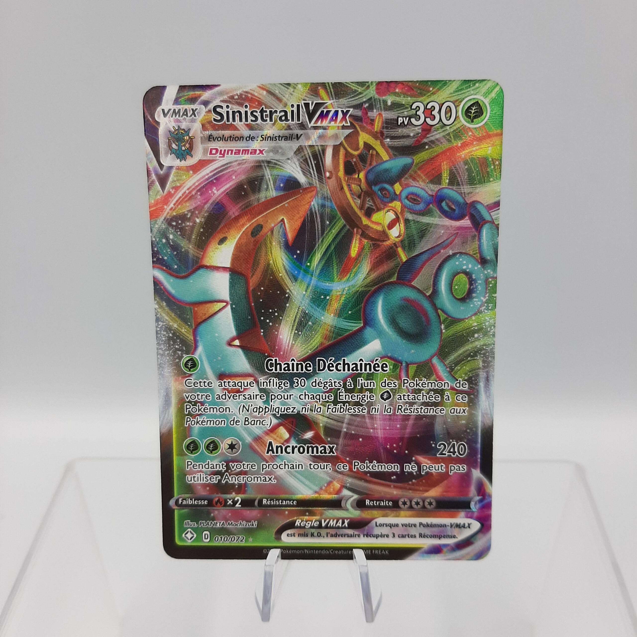Carte Pokémon - Sinistrail Vmax - 010/072 - Full Art - Destinées radieuses  - EB 4.5 - FR