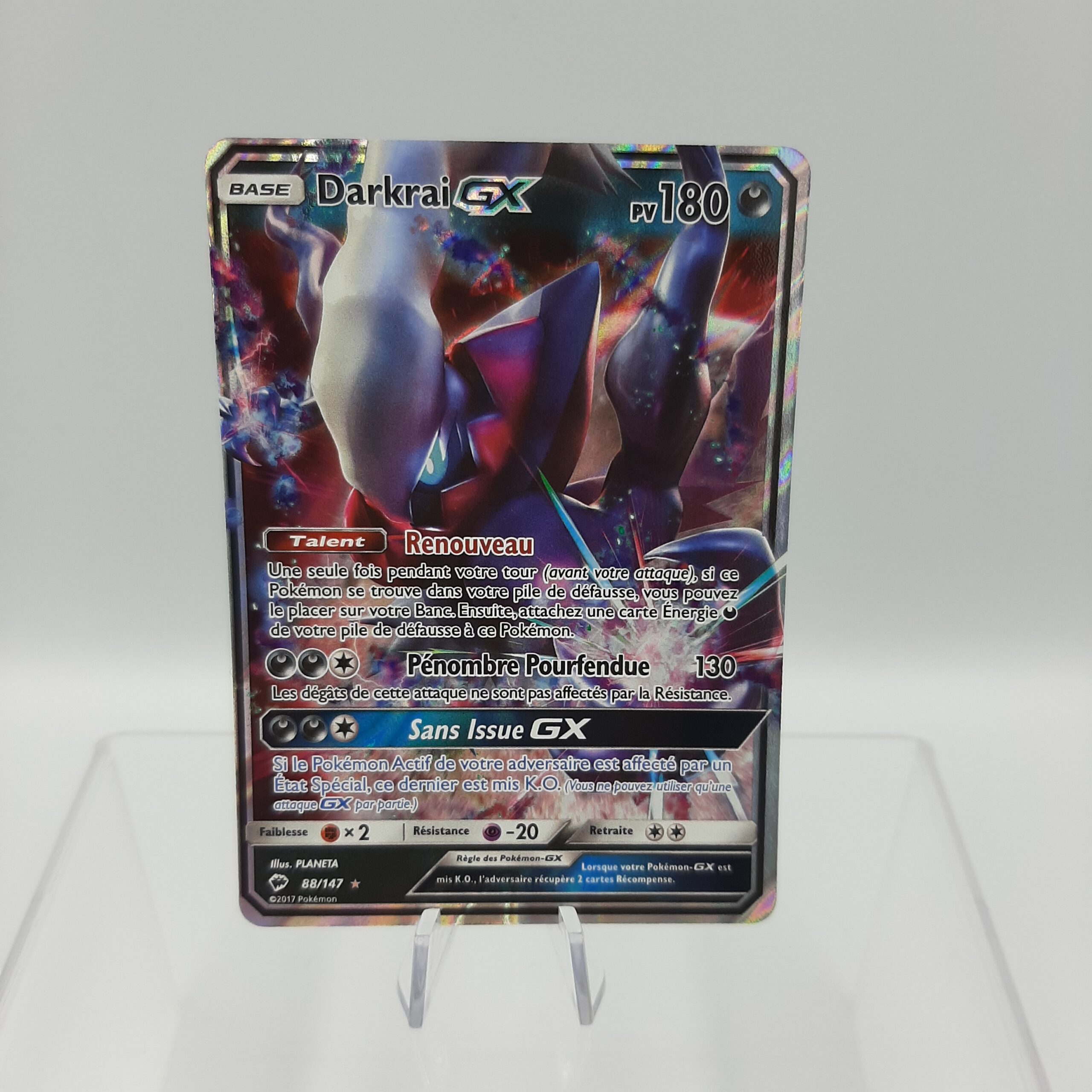 Pokémon Darkrai-GX Ultra Rare Card – 88/147, Sun & Moon: Burning Shadows, Collectible Trading Card Game Single