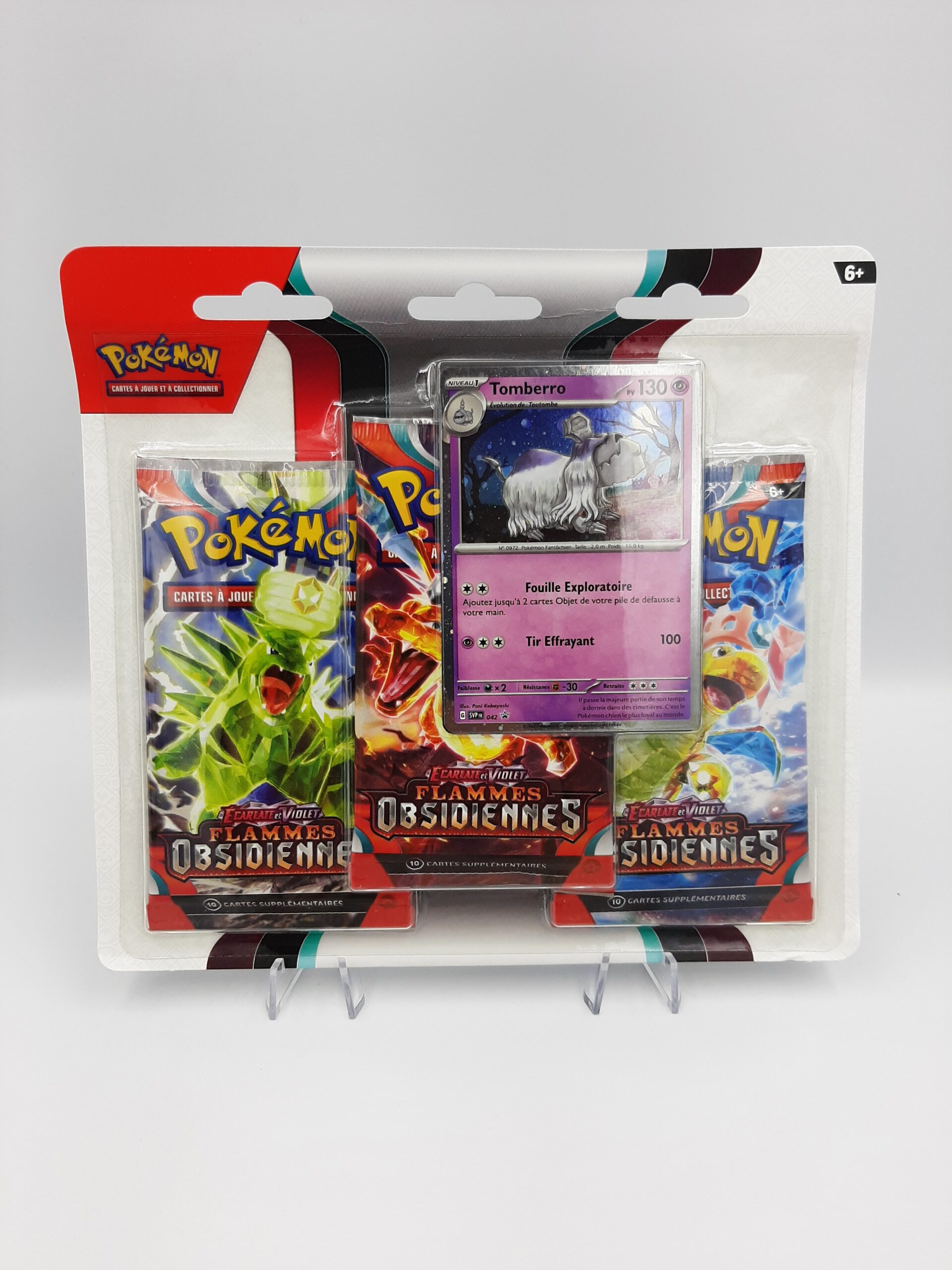 Tripack Scellé Sous Blister De 3 Booster Pokémon Flammes Obsidiennes Tomberro Ev03 Atougeek 3195