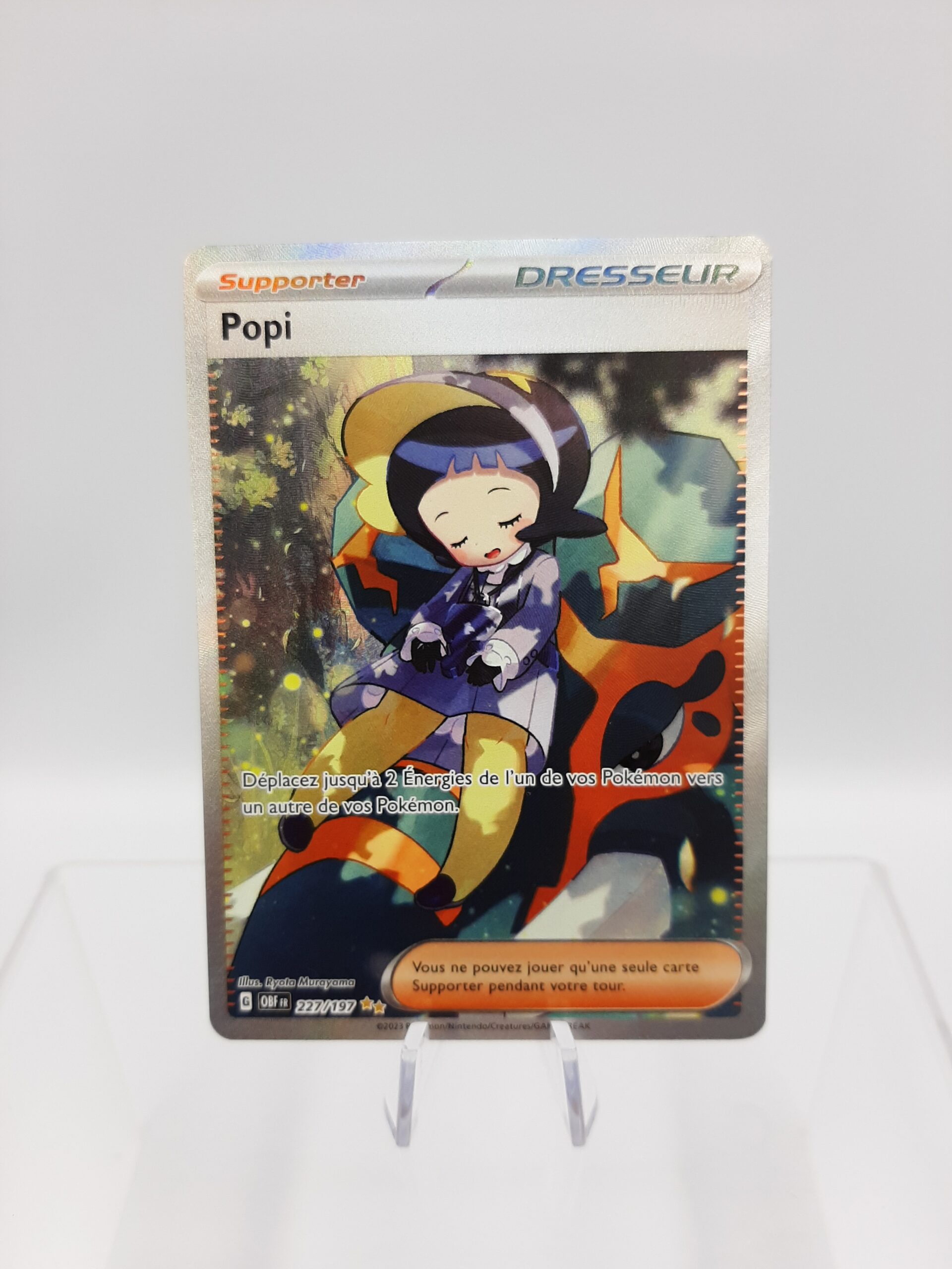 Popi (Poppy) 220/197 Shiny Full Art - Ultraboost X Écarlate et Violet 03  Flammes Obsidiennes - Box of 10 Pokemon French cards