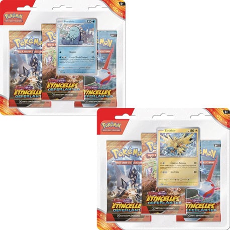 Collection Des 2 Tripacks Ecarlate Et Violet 08 Etincelles Deferlantes Pokemon Tcg